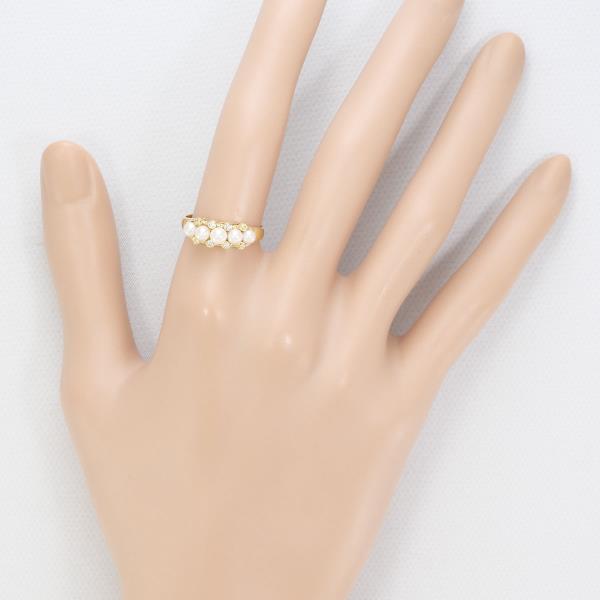 K18 パール ダイヤモンド リング 約12号 k18 ダイヤモンド リング 約12