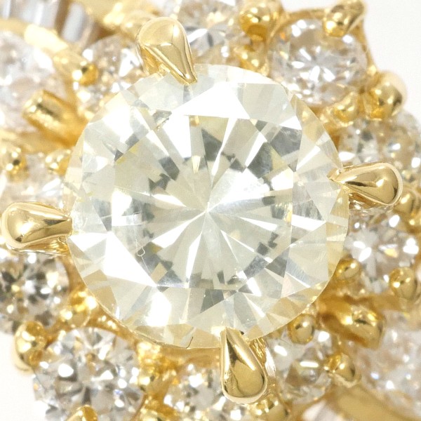 K18 18金 YG イエローゴールド リング 指輪 13号 ダイヤ 0.02 総重量約  