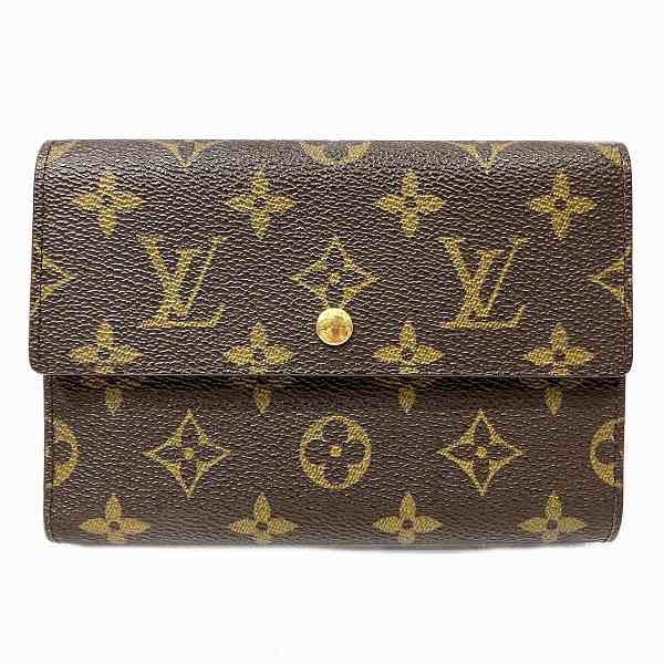 ルイヴィトン Louis Vuitton モノグラム ポルトトレゾール エテュイ M61202 3つ折り財布 レディース【中古】