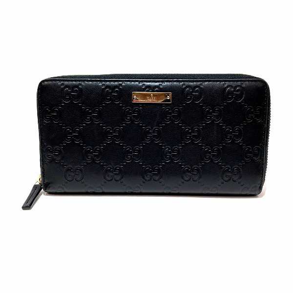 グッチ GUCCI グッチシマ ラウンドファスナー財布 307980・493075 GG柄 長財布 ユニセックス【中古】