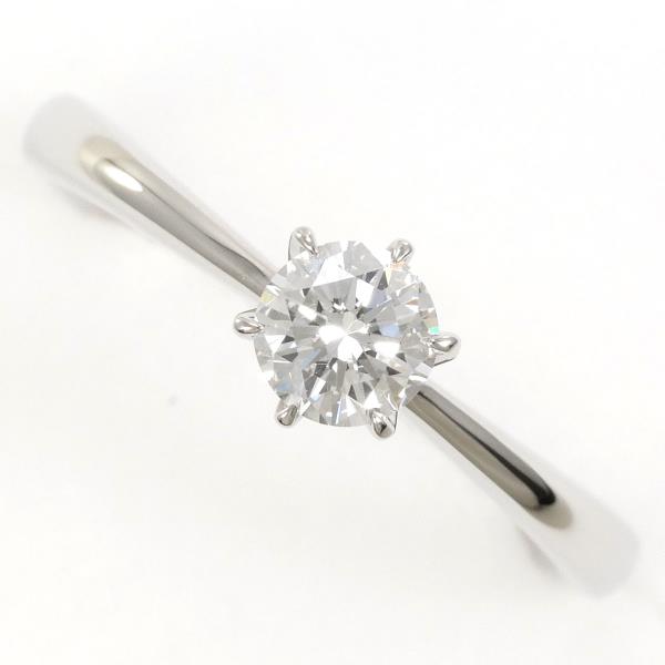 PT900 プラチナ リング 指輪 8.5号 ダイヤ 0.305 VS1 鑑定書 総重量約2.6g 中古ジュエリーの通販は