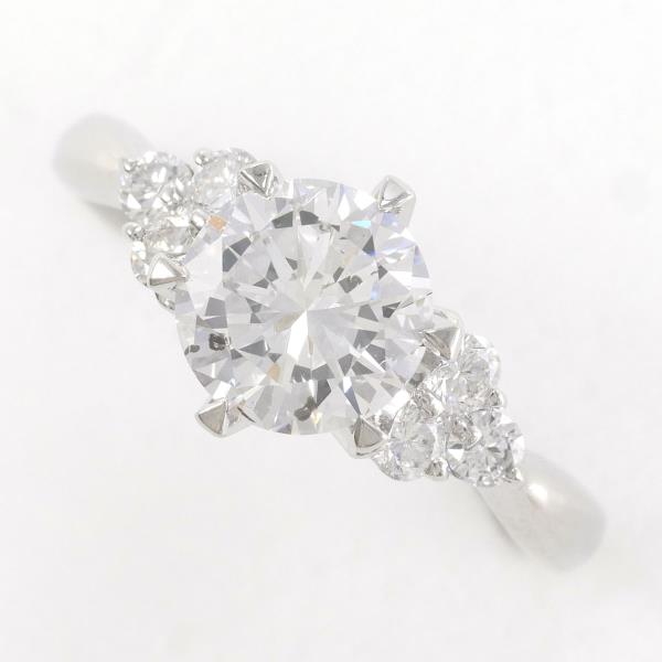 PT900 プラチナ リング 指輪 11号 ダイヤ 1.191 SI1 ダイヤ 0.27 鑑定  