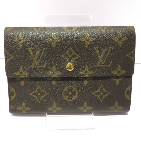 ルイヴィトン Louis Vuitton モノグラム ポルトトレゾール エテュイ シェキエ M61200 3つ折り財布 ユニセックス【中古】