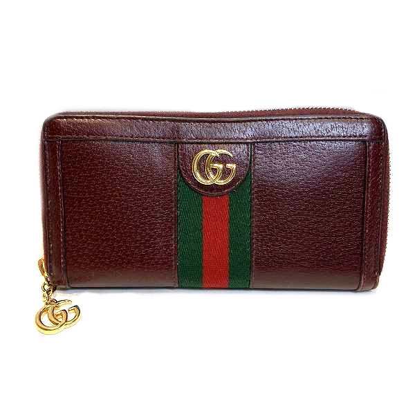 グッチ GUCCI GGスプリーム オフィディア 523154 ラウンドファスナー 長財布 レディース【中古】