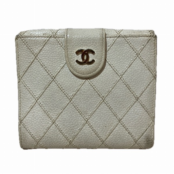 シャネル CHANEL マトラッセ ココマーク金具 キャビアスキン 2