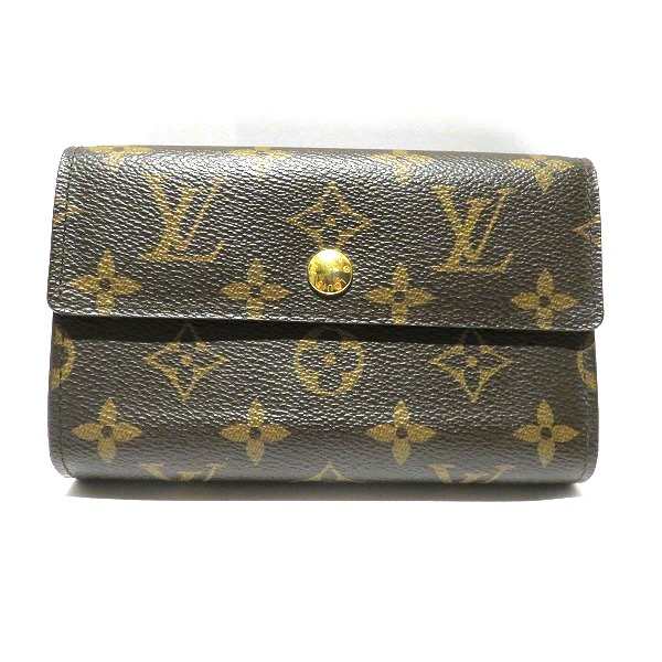 ルイヴィトン Louis Vuitton モノグラム ポルトフォイユ アレクサンドラ M60047 パスケース付き 3つ折り財布 ユニセックス【中古】