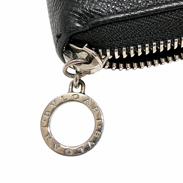 ブルガリ ブルガリブルガリ BVLGARI マン ラウンドファスナー ブラック 長財布 メンズ【中古】_8