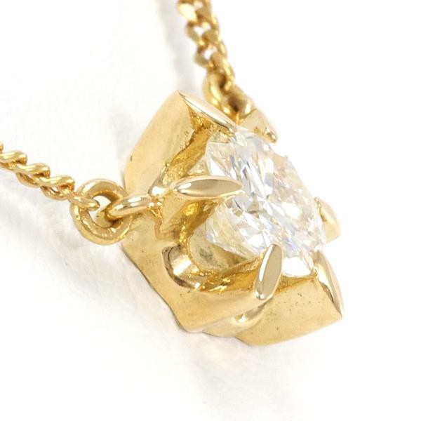 最高級K18YG ネックレス ダイヤ 総重量約1.6g 約41cm 中古 美品 送料無料☆0338 イエローゴールド