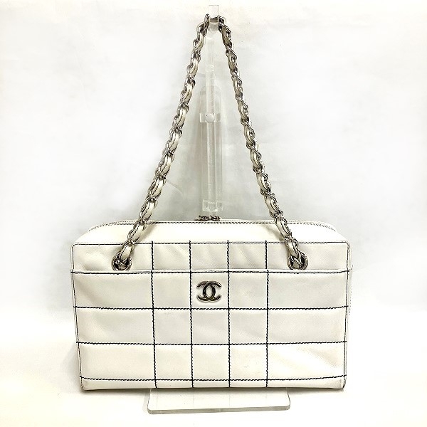 シャネル CHANEL チョコバー ワイルドステッチ ラムスキン チェーンショルダー バッグ ショルダーバッグ レディース【中古】
