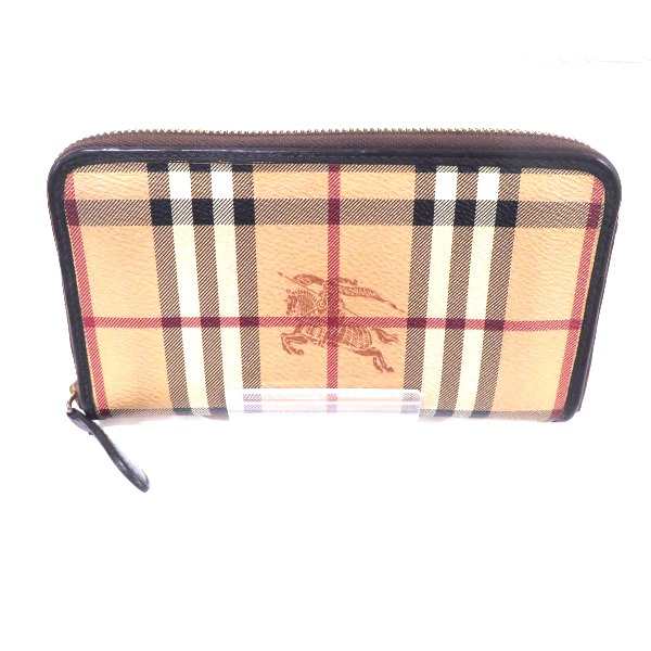 バーバリー Burberry ラウンドファスナー 3855847 1 長財布 レディース【中古】