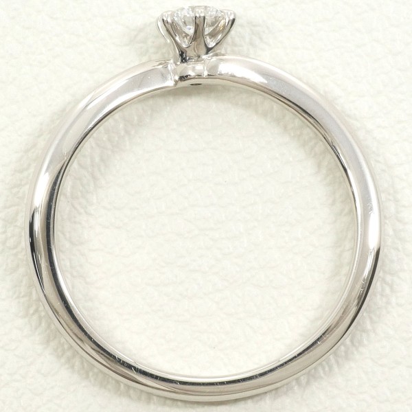 カナル4℃ PT900 リング 指輪 7号 ダイヤ 0.120 VS2 箱 鑑定書 総重量 