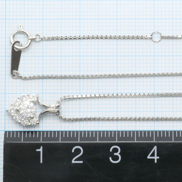 PT900 プラチナ ネックレス ダイヤ 0.325 SI1 0.33 鑑定書 総重量約5.1