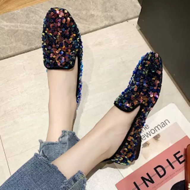 パンプス 痛くない レディース フラットシューズ ぺたんこ パンプス オペラシューズ レディース スパンコール 黒 紺 シルバーの通販はau Pay マーケット Love Ride おしゃれセレクトショップ