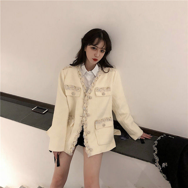 ショートコート レディース ショート丈 コート ウール アウター ジャケット レース 黒 白 韓国 大人可愛い フォーマル カジュアル 秋 冬の通販はau Pay マーケット Love Ride おしゃれセレクトショップ