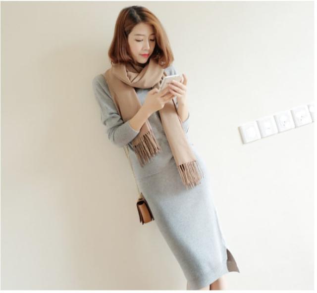 ニット ロング ワンピース セットアップ 上下セット 膝丈 タイト スカート レディース ママコーデ アプリコット ライトグレー 黒 秋 冬の通販はau Pay マーケット Love Ride おしゃれセレクトショップ