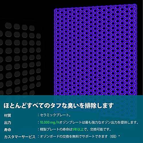 オゾン発生器 10000mg/h 業務用オゾン脱臭器 家庭用空気清浄機 脱臭