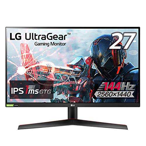 【美品】 LG 27インチ WQHD 144Hz 1ms ゲーミングモニターAMDF