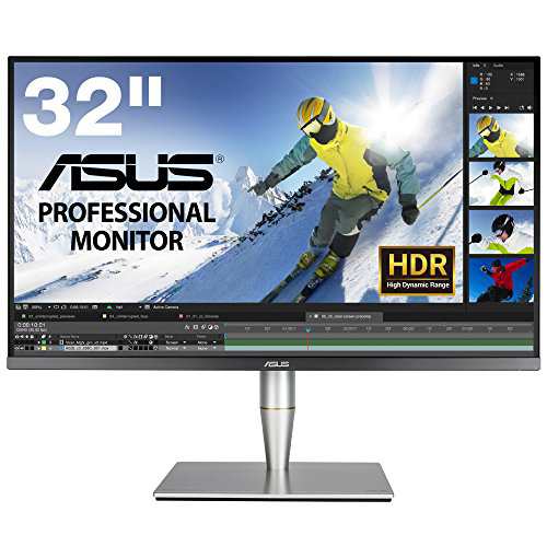 ASUS 32インチ クリエイター向けモニター ProArt PA32UC-K(3年間無輝点交換保証/キャリブレーター付属モデル/HDR/直下型LED/IPS/AdobeRGBの通販は 248,046円