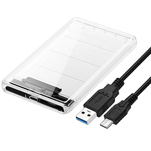 USB - C Type - C to 2.5インチSATA SSD HDD外付けエンクロージャ透明