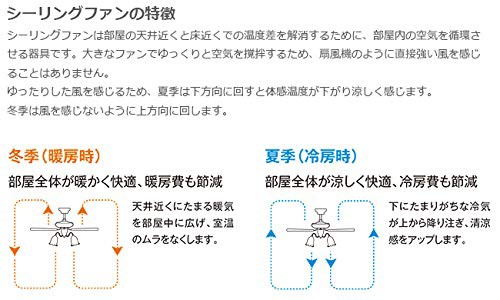 DAIKO シーリングファン 簡易取付式 （リモコンスイッチ付） 本体