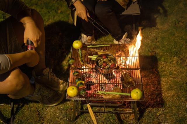 キャンピングムーン（CAMPING MOON）焚き火台 バーベキュー 兼用 篝火台 ステンレス製 スタンド型 高さ2段階調整式 MT-5 キャンピングムーン（CAMPING MOON）焚き火台 バーベキュー 兼用 篝火