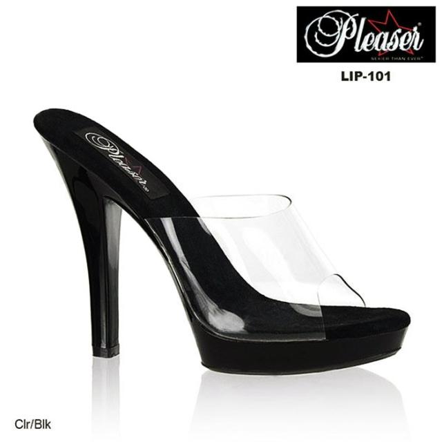 Pleaser プリーザー ハイヒール ミュール サンダル 大きいサイズ 小さいサイズ ベビーピンク 10 cm ヒール レディース メンズ ピンヒール キャバ ヒール 取寄 Pleaser プリーザー ミュール サンダル クリアー ハイヒール レディース