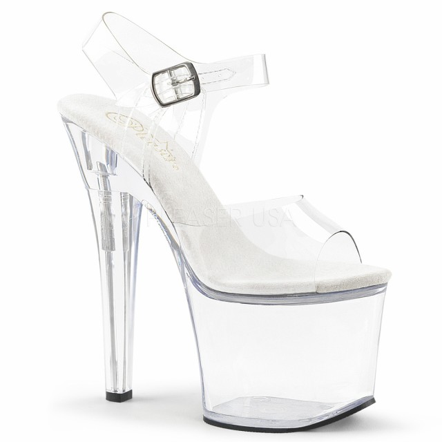 Pleaser RADIANT-708 7inch Heel, 3 1/4inch PF Ankle Strap Sandal◆取り寄せ