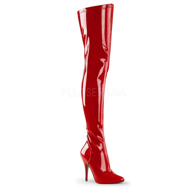 Pleaser SEDUCE-3000 5inch Plain Stretch Thigh Boot◆取り寄せ