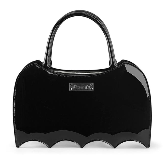 Demonia(デモニア) HB-115 エナメル素材 コウモリ型ハンドバッグ Patent Bat Shaped Handbag 20x33x13 cm◆取り寄せ