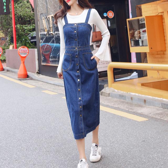 デニム ジャンパースカート レトロ ワンピース 膝丈 前あき ボタン こなれ感 ガーリー カジュアル 袖なし キャミソール かわいい 大人可愛い おしゃれ フェミニン 大人女子 ラブリー 個性的 存在感 抜け感 合コン バレンタイン デート 春 夏 秋 冬 オールシーズン 誕生日の通販は 5,980円