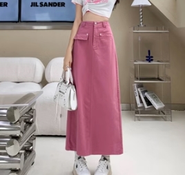 レディース スカート ボトムス デニムスカート 膝下 ロング 8分丈 9分丈 Aライン バックスリット ハイウエスト デニム カラーデニム かわいい 大人可愛い シンプル カジュアル おしゃれ レトロ こなれ感 ラフ スポーティー ガーリー 個性的 モダン 主役級 存在感 都会的の通販は 5,980円