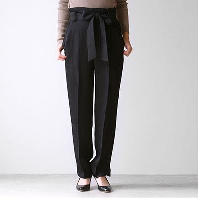 HELIOPOLE エリオポール リボンベルトパンツ 4196-1608