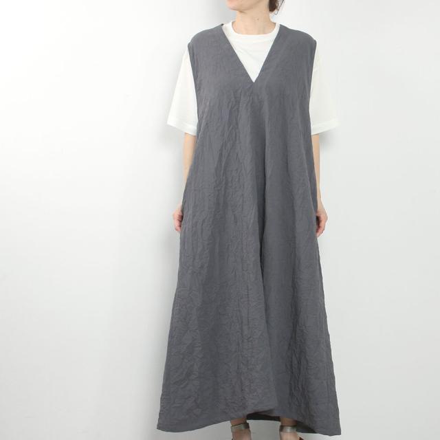 Honnete オネット Sleeveless V Wide Dress T14