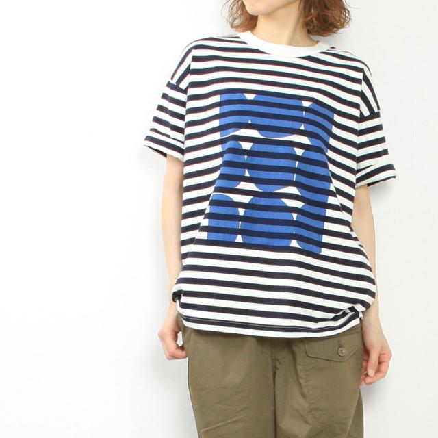 prit プリット ボーダーフレームドットプリントTシャツ P92645