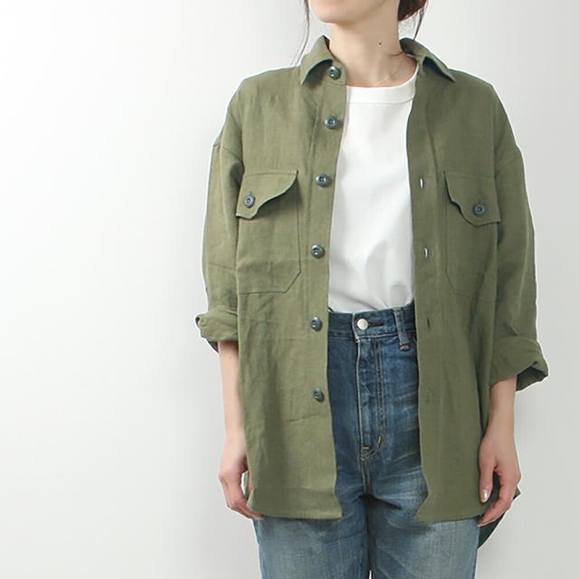 caqu サキュウ リネンＣＯＰジャケット 11205