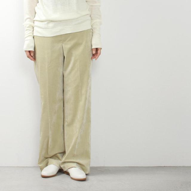 (OUTLET)U PHORICA ユーフォリカ レーヨン混ベルベットイージーストレートパンツ U25-01175-23