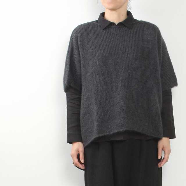 evam eva エヴァムエヴァ mohair silk poncho E233K023