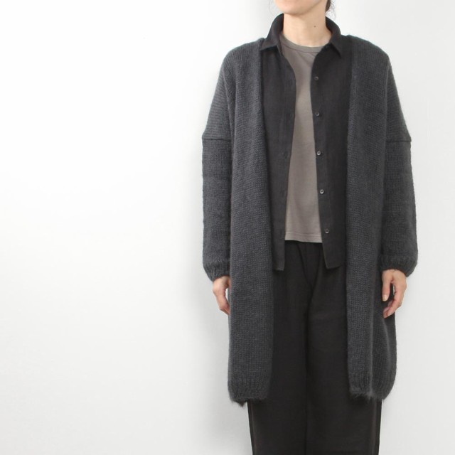 evam eva エヴァムエヴァ mohair silk robe E233K025