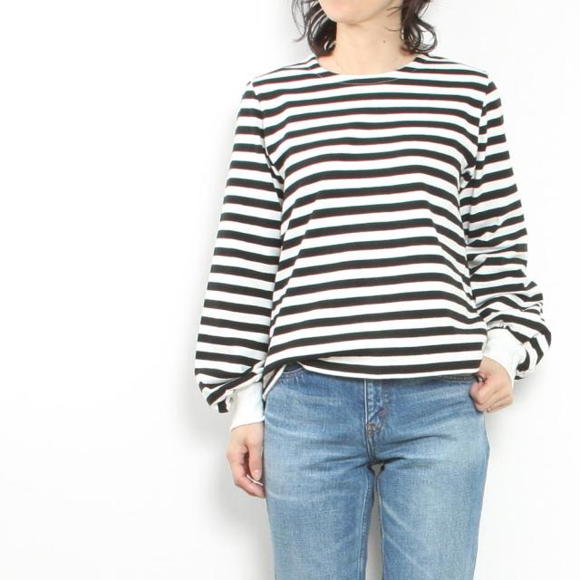 R&D.M.Co- アールアンドディーエムコー 裏起毛BORDER B.B　GATHER　SLEEVE NO.6420/7013