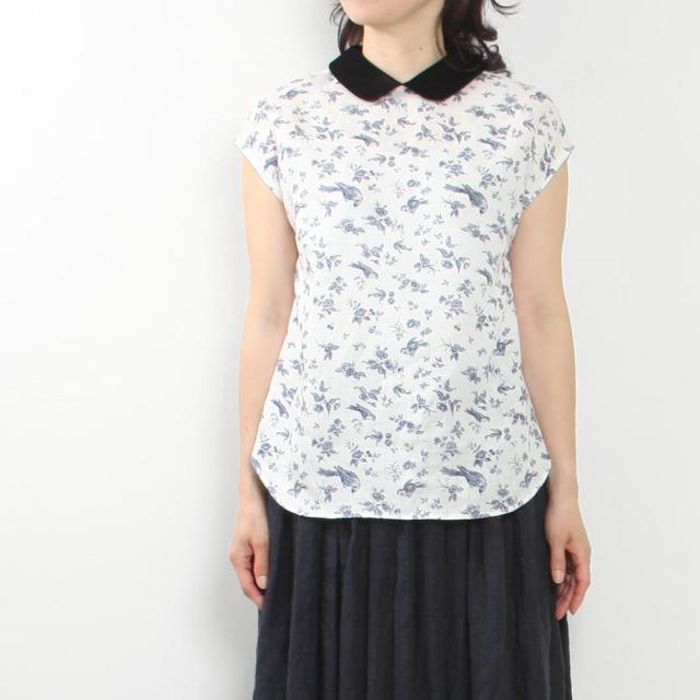 R&D.M.Co- アールアンドディーエムコー GARDEN ROUND COLLAR NO SLEEVE BLOUSE NO.6745