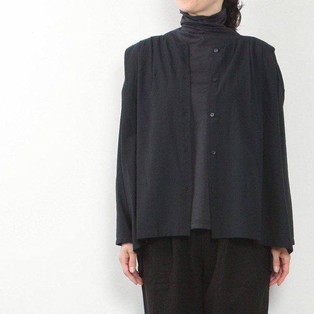 evam eva エヴァムエヴァ tuck shirt E243T043