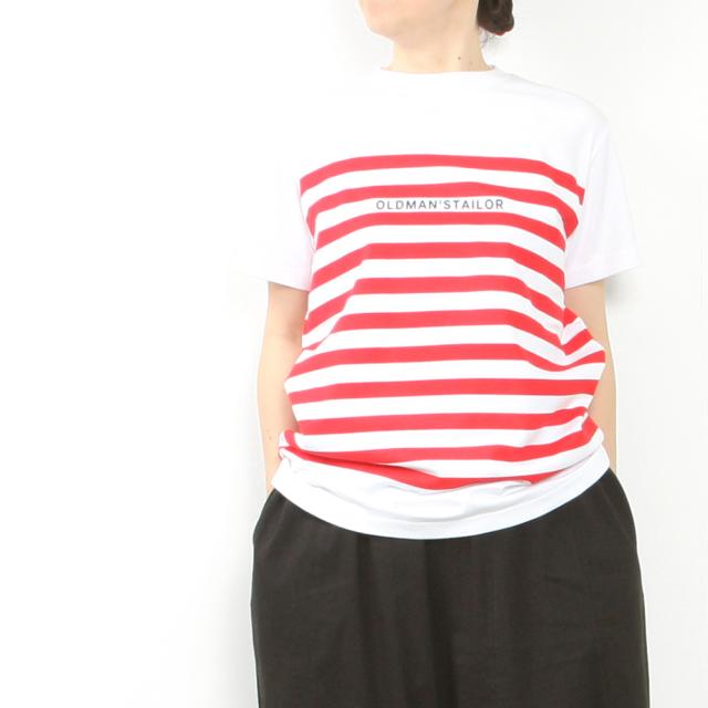 OLDMANS TAILOR オールドマンズ テーラー BORDER PRINT CREW S/S TEE NO.1238