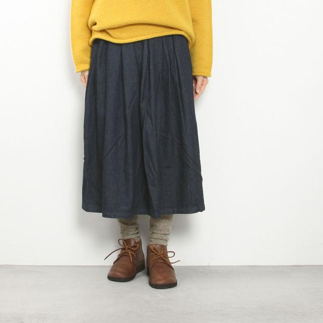 GRANDMA MAMA DAUGHTER グランマママドーター デニムプリーツスカート GK2272