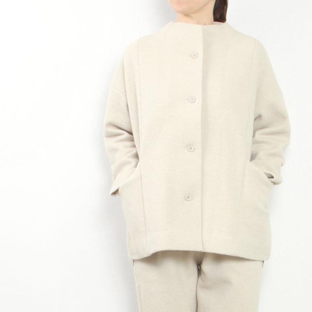 evam eva エヴァムエヴァ press wool short coat E253K090