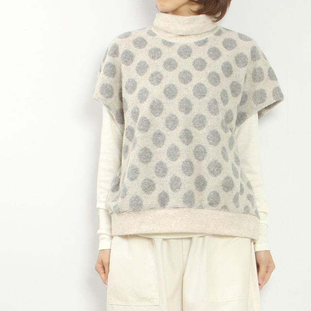 prit プリット ドットジャガードタートルネックオーバーベスト P90607