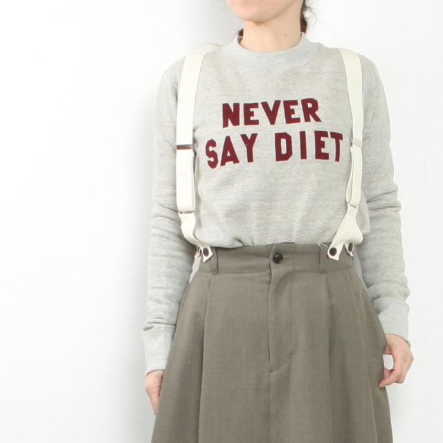 R&D.M.Co- アールアンドディーエムコー NEVER SAY DIET SWEAT SHIRT NO.7712