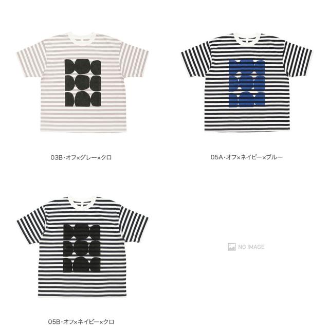 prit プリット ボーダーフレームドットプリントTシャツ P92645_1