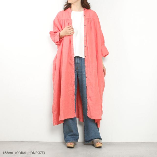 Honnete オネット 3/4SLV LONG GATHER DRESS OP16_11