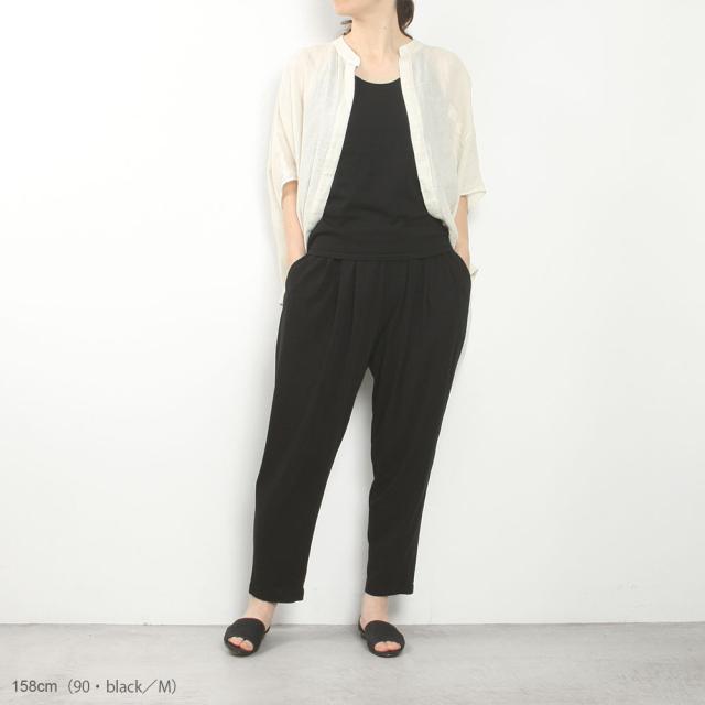 evam eva エヴァムエヴァ cut&sew tuck pants E251C238_2