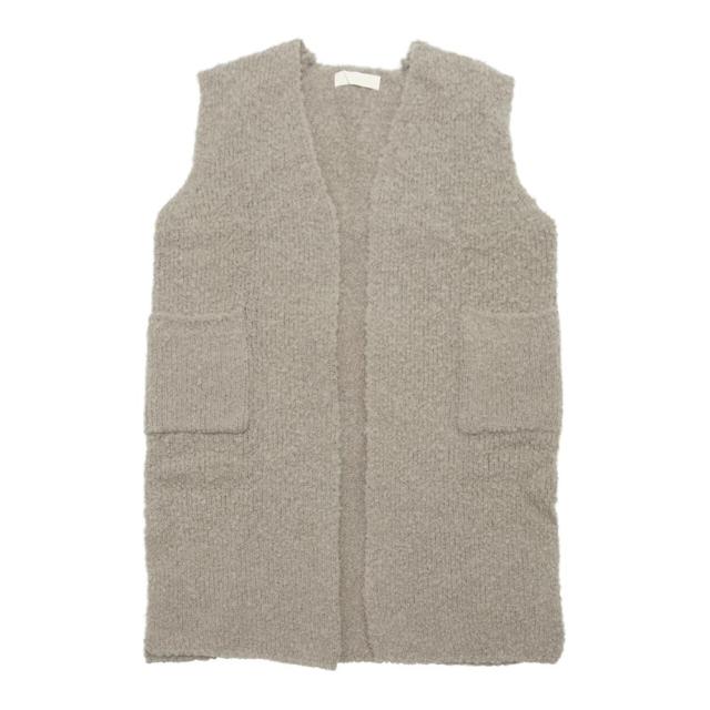 evam eva エヴァムエヴァ alpaca wool long vest E253K181_2